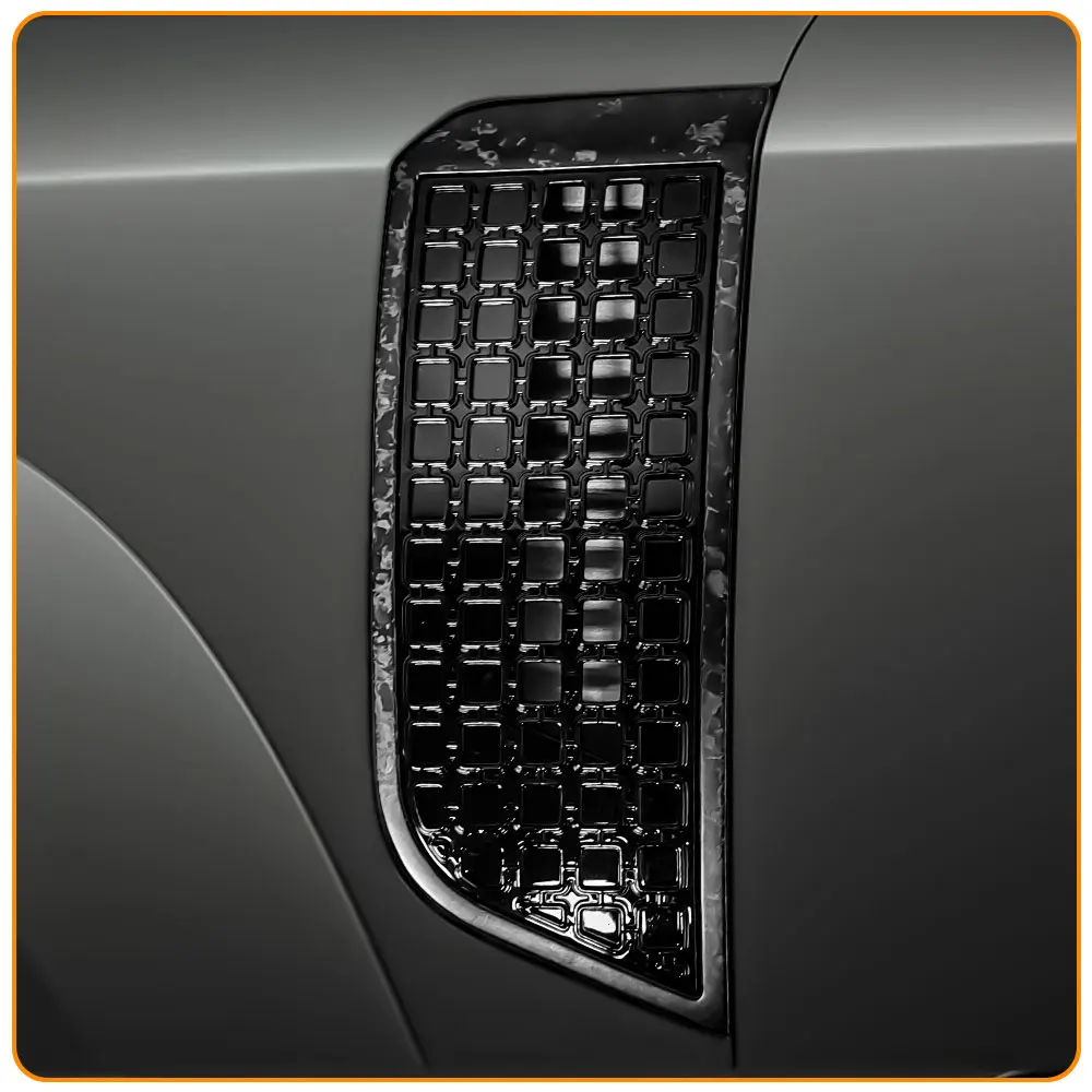 Auto Ricambi Tuning Parafango D'aria Prese d'aria laterali Porta in fibra di carbonio Sfiato laterale Griglia a rete per Land Rover Defender 90 110 2020-2024