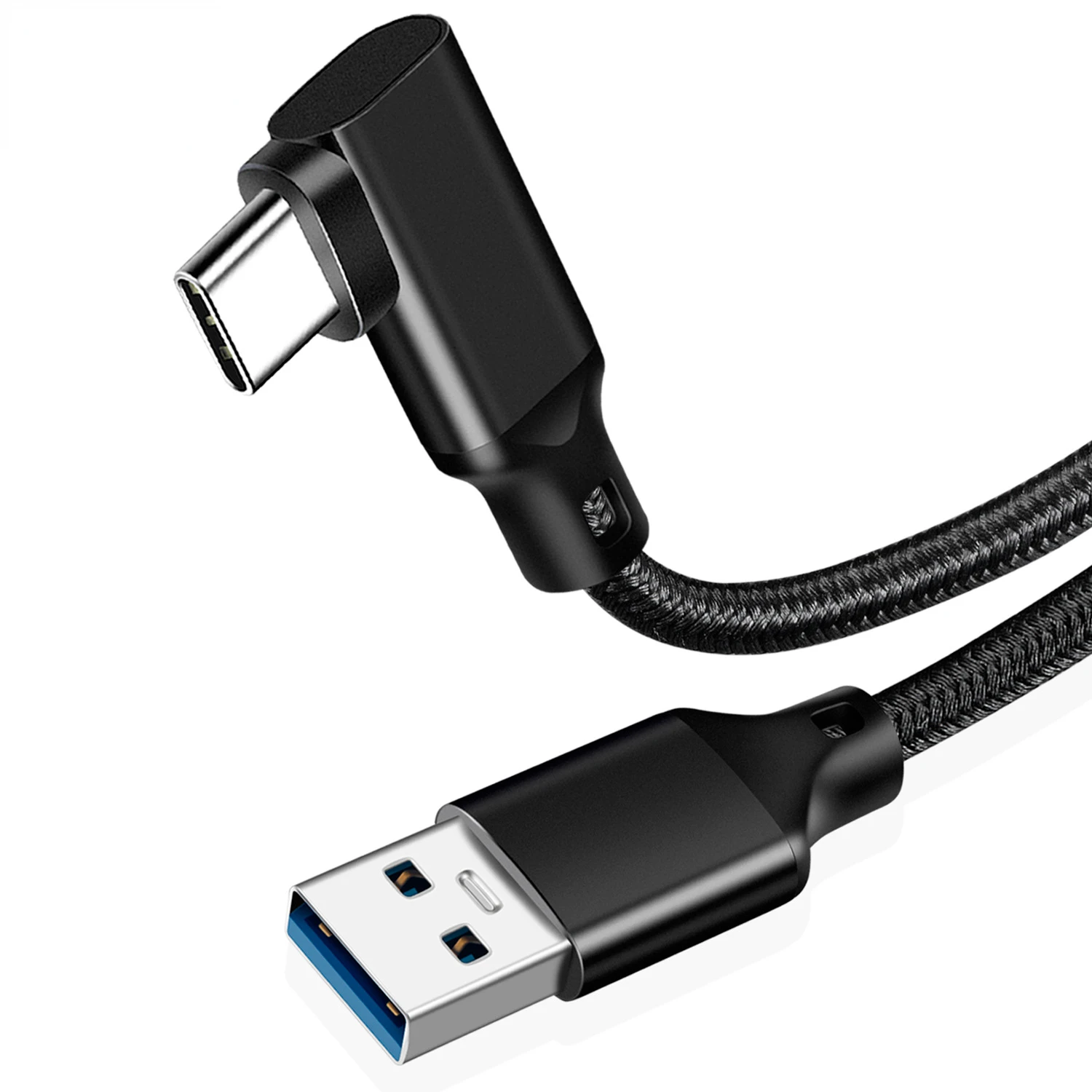 USB 3.2 Gen 2 كابل 10Gbps USB A إلى USB C 3A 60W PD شحن سريع الكوع 1 متر 2 متر 3 متر ل كوة كويست 1/2 VR ربط كابل ألعاب الكاميرا