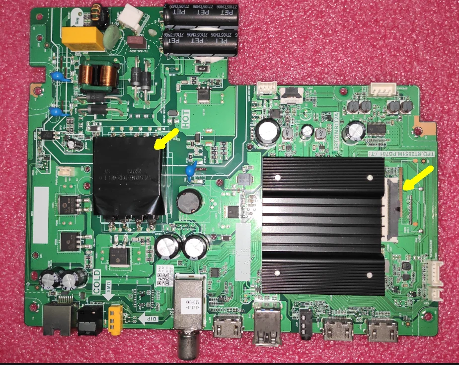 Free shipping!! TPD.RT2851M.PB781（T）） 3RT51MB1T2A    Three in one TV motherboard 16G memory WiFi network motherboard
