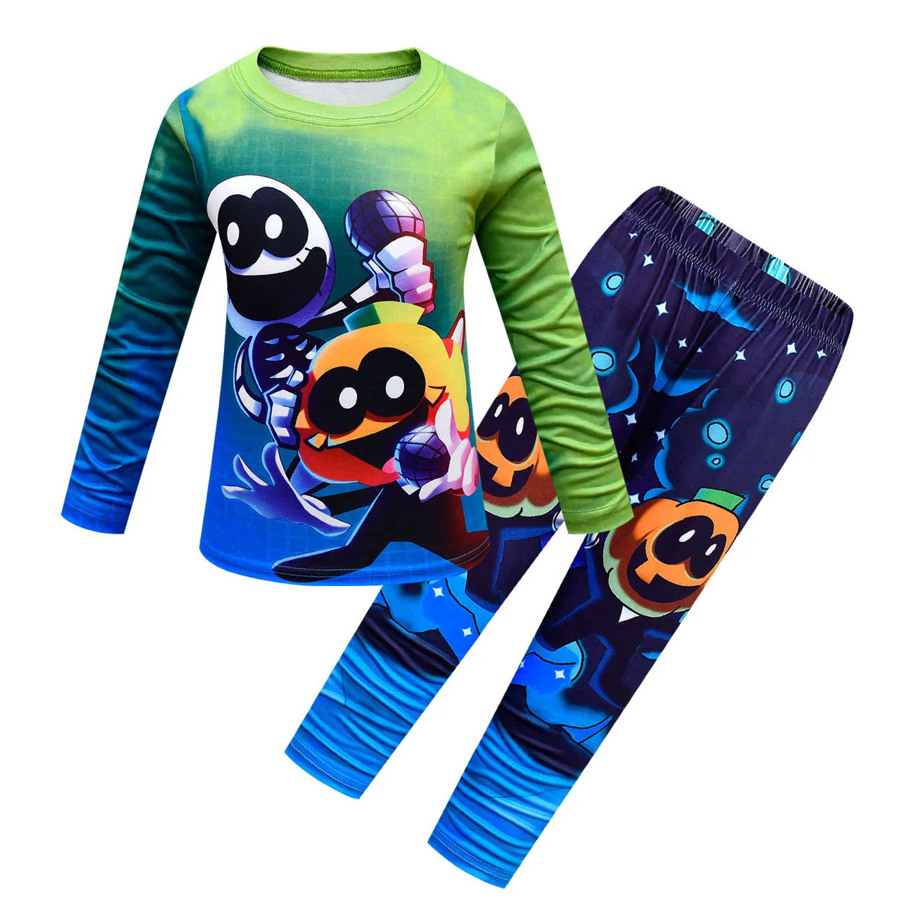 Kids Tracksuit Clothes Set Boys Spring Autumn Long Sleeve Sleepwear Black Friday Pajamas FNF WHITTY Teens Pajamas Nightwear