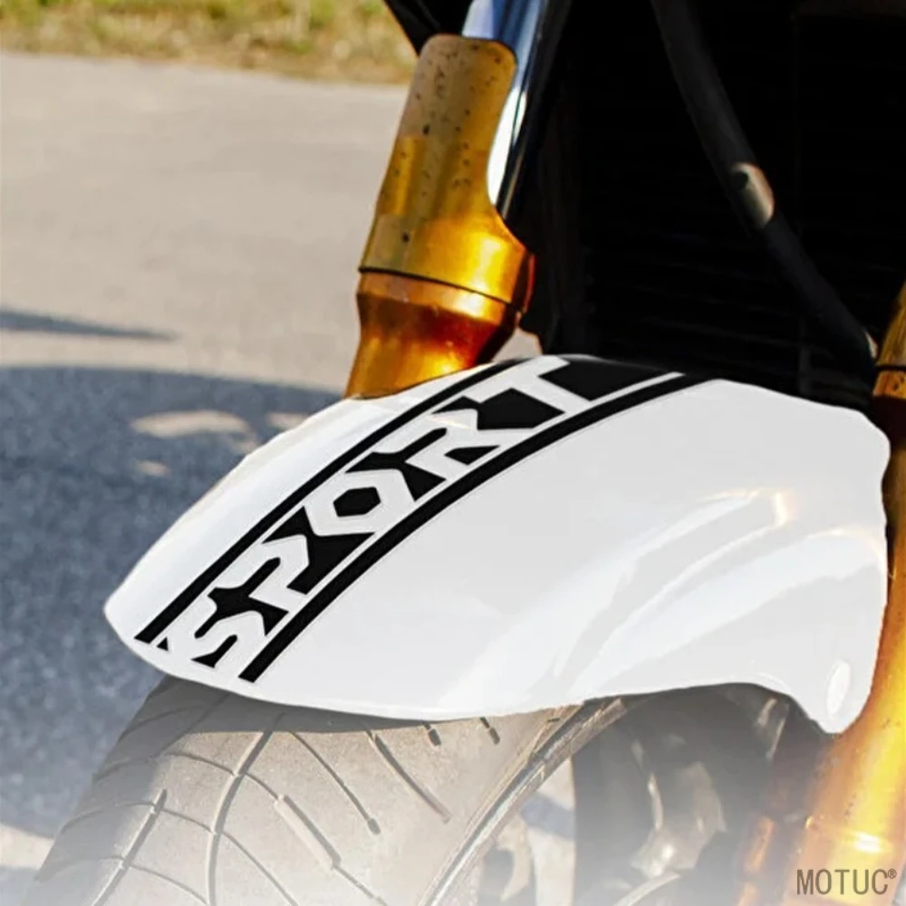 

1PC SPORT Motorcycle Fender Decals Waterproof Vinyl Sticker Universal Front Mudguard Decorative Stripes for Most Motorcycles