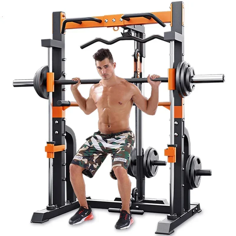 Smith Machine Squat Frame Home Commercial Gym Training Equipment Weightlifting Barbell Bench Press Gantry