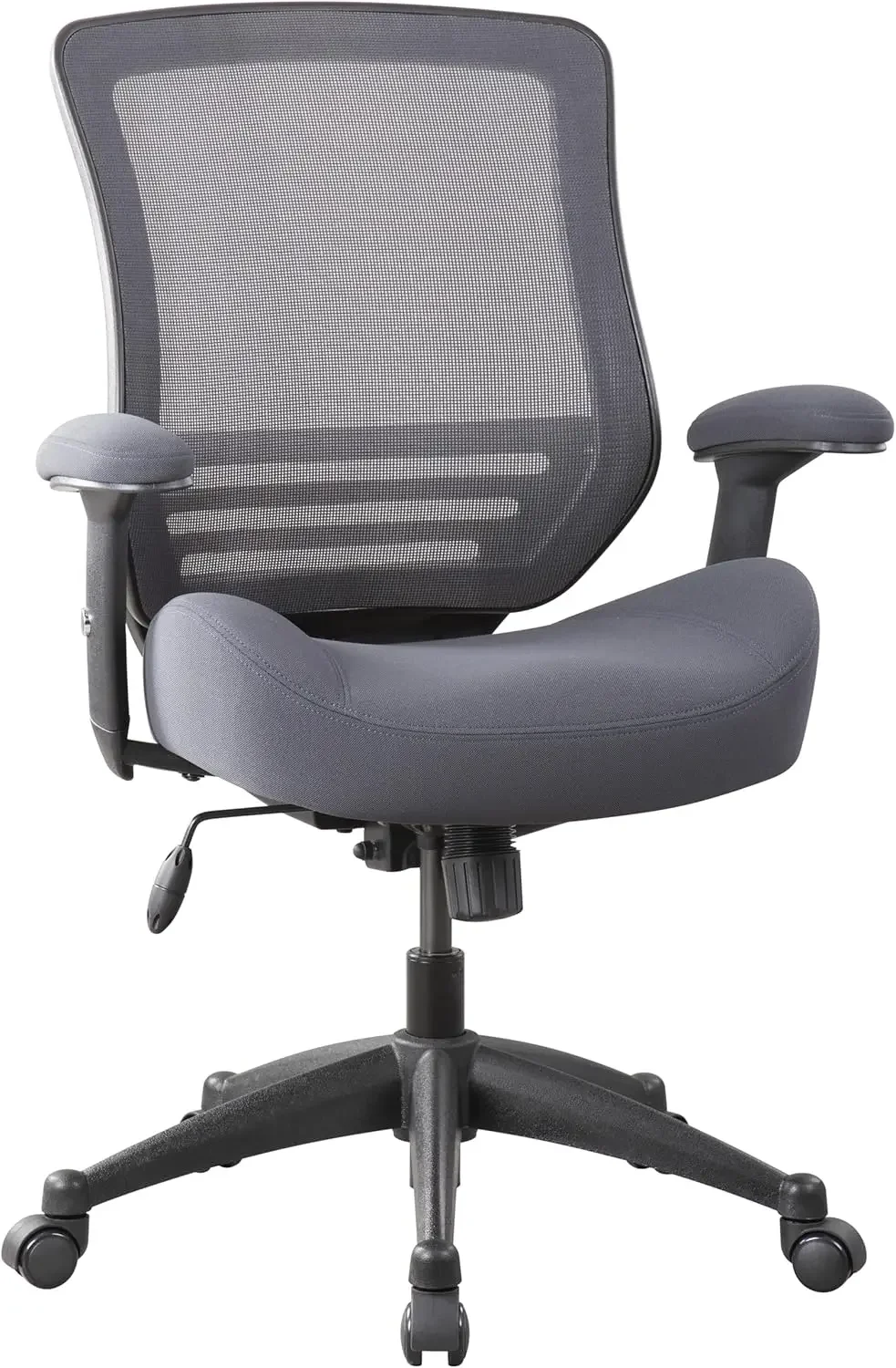 Ergonomic Office Chair, Home Desk Chair, Adjustable Arms, Super Soft Wide Cushion Big Mesh Chairs (Dark Grey