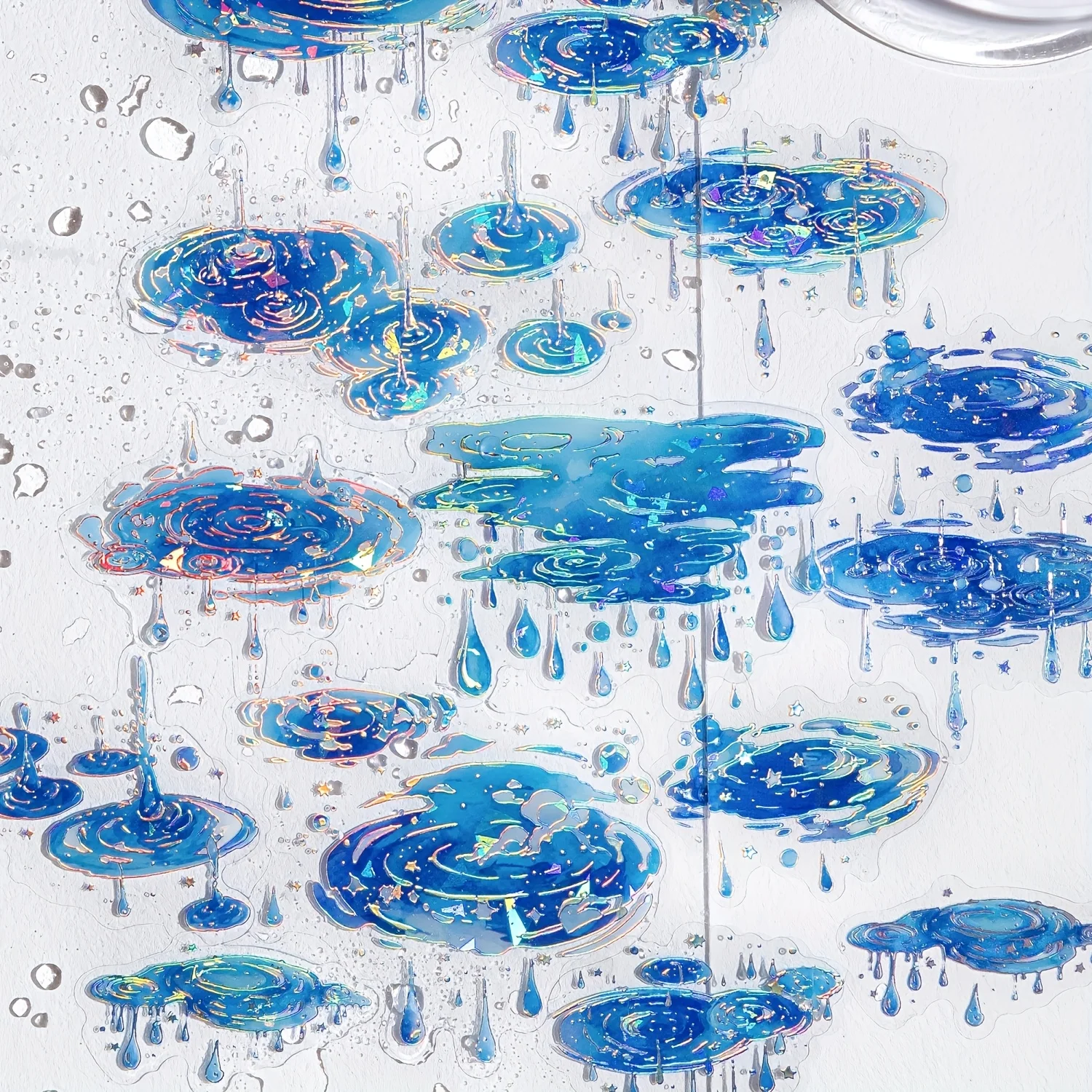 

40 шт./2 пакета набор наклеек безграничный водный язык серии волнистые наклейки с узором