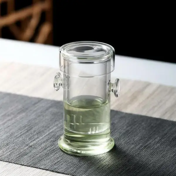 Industrial Teapot Glass Tea Kettle with Infuser Heat Proof Handle Chinese Teaware Glass Pot for Blooming Tea