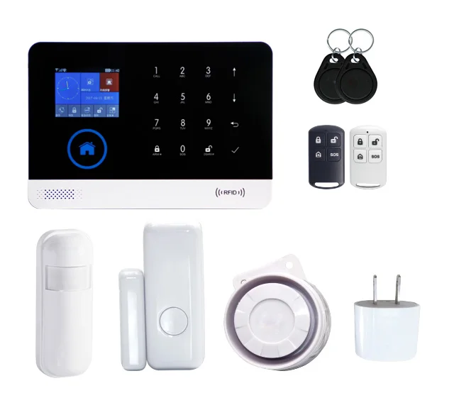 

Wireless 433Mhz Home Alarm System TUYA App Home Security GSM Wifi Alarm System Panel Kit