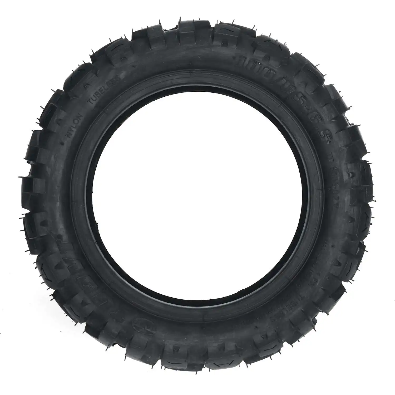 11 Inch 100/65-6.5 Tubeless Tire Widened & Thickened Vacuum Tire Off-Road Tire with Nozzle Anti-slip Electric Scooter Wheel