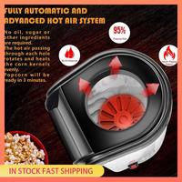 AA05 2X Air Popcorn Popper Maker, Electric Hot Air Popcorn Machine-1200W, Oil-Free US Plug