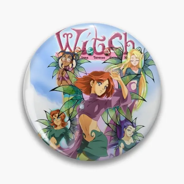 W I T C H Anime Style Soft Button Pin Gift Collar Hat Women Decor Cartoon Jewelry Clothes Lapel Pin Cute Fashion Brooch Lover