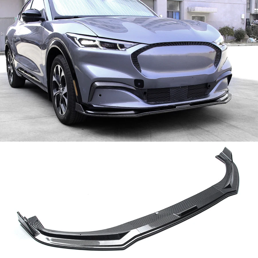 Frontspoilerlippe Unterer Karosseriekit Diffusor Splitter Tuning-Schutz für Ford Electric Mustang Mach-E 2021 2022 2023 2024