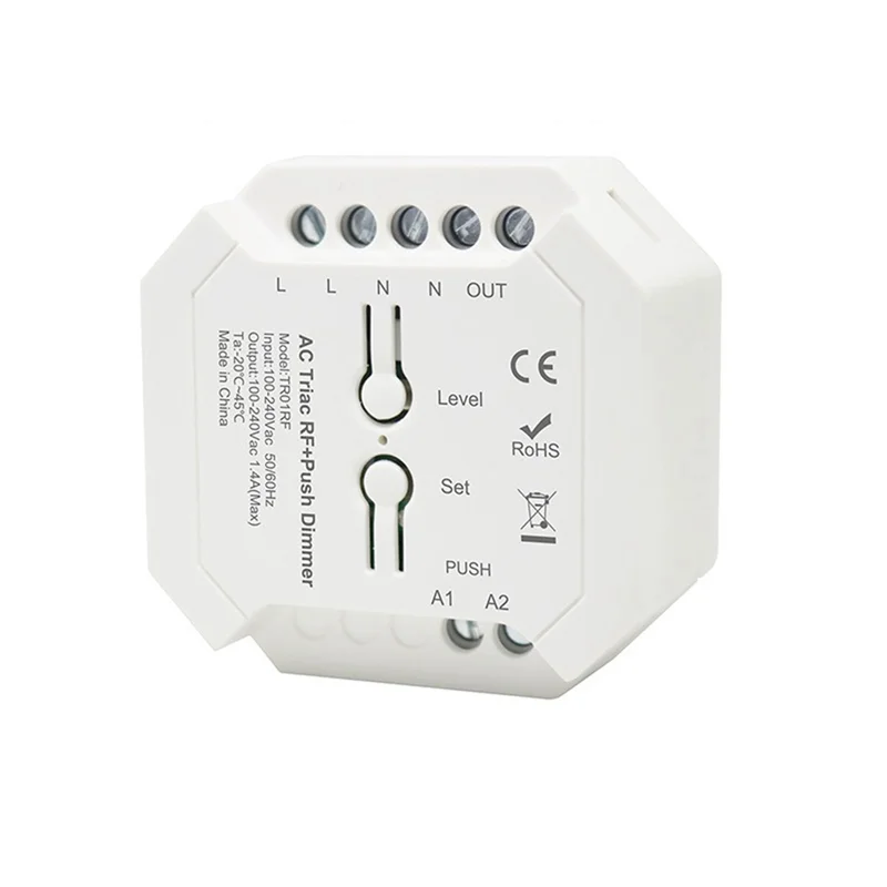 

B03C-2.4G RF Triac Dimmer LED Controller Smart Dimmer Support Smart APP RF Remote Control AC100V-240V