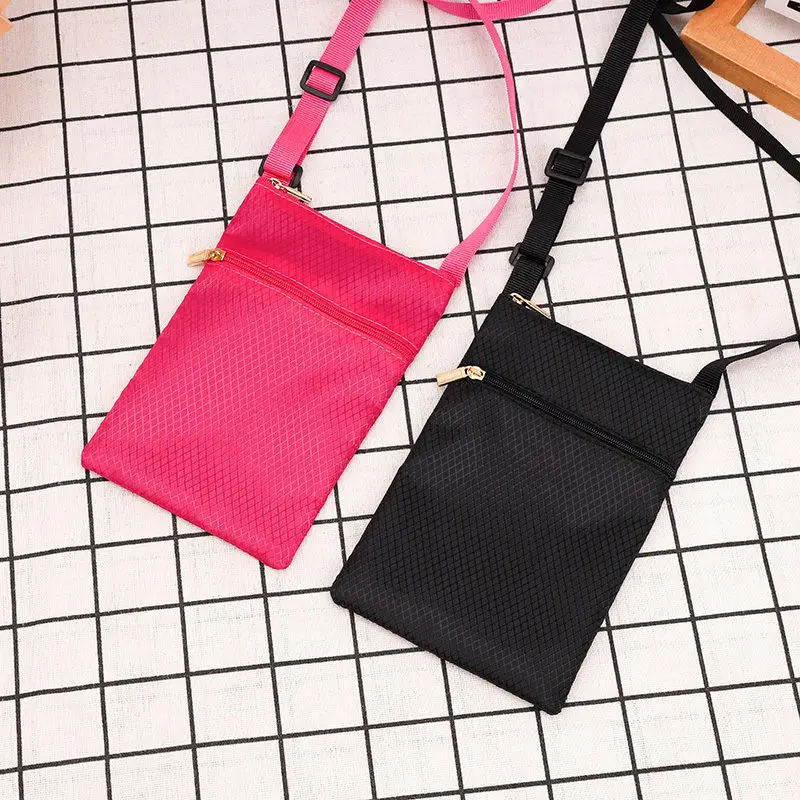 High Quality Oxford Women's Crossbody Bags Small Shoulder Handbags for Men Solid Color Students Phone Bags Mini Messenger Bags