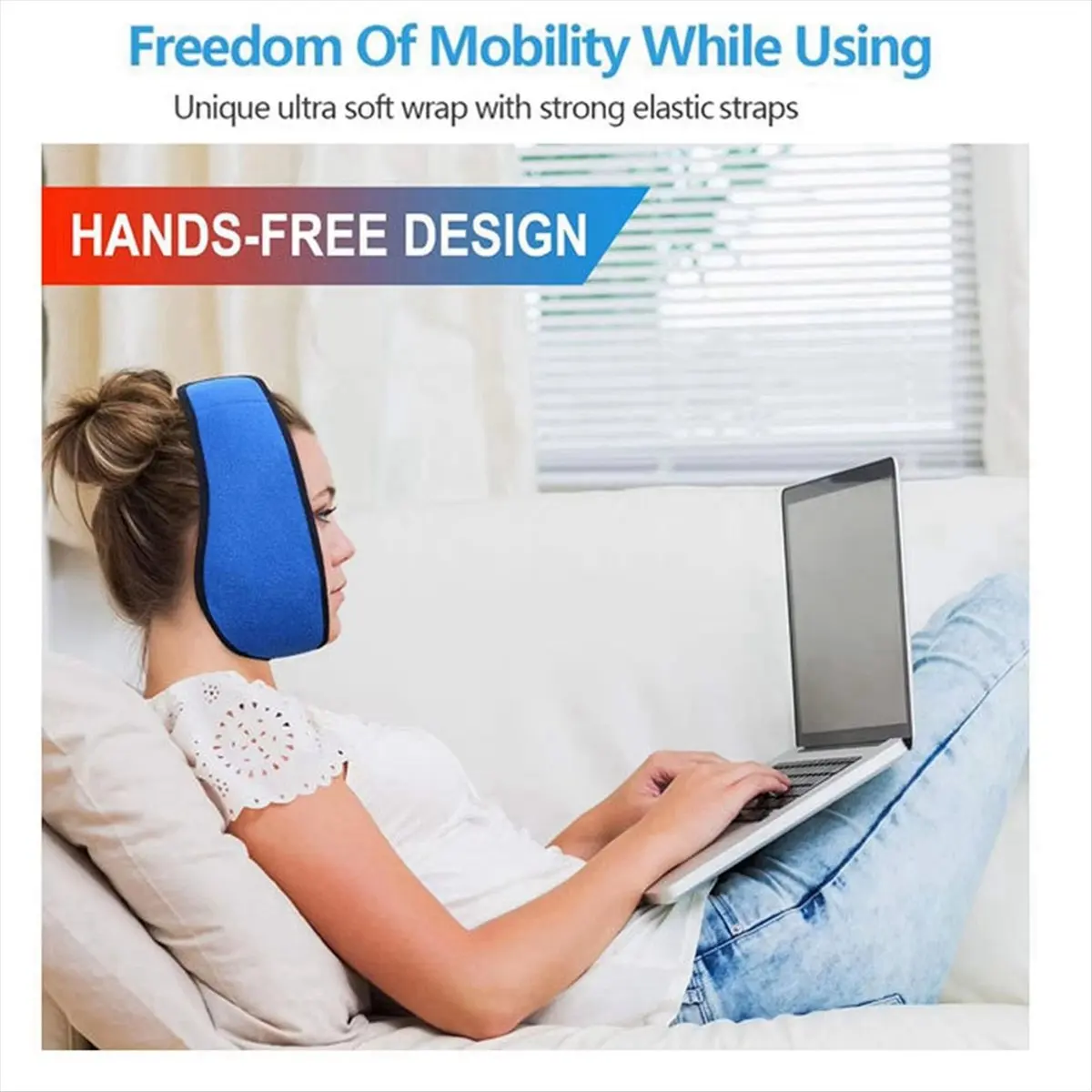 Pembungkus Es ABQR, Pembungkus Gel Panas dan Dingin untuk Meredakan Pembengkakan dan Ketidaknyamanan pada Rahang, Kepala, Mulut, dan Wajah