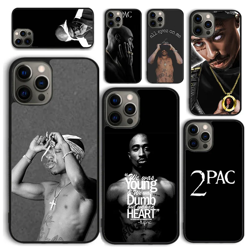 2Pac Tupac Shakur Phone Case for iPhone 16 15 14 12 13 mini PLUS X XS XR 11 PRO MAX Back Cover Fundas Shell