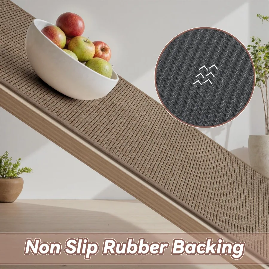 Kitchen Floor Mat Rubber Backed Kitchen Rugs Non Slip Washable er Absorbent Kitchen Mats for Floor Front of Sink 20"x32" Brown