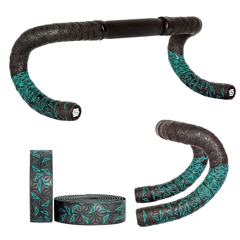 1 Paar Neues Fahrradlenkerband Zweifarbiges Rennrad-Lenkerband mit Chrysanthemenmuster EVA+PU Weiches Anti-Vibrations-Lenkerband Langlebiges Lenkerband – Detail 29