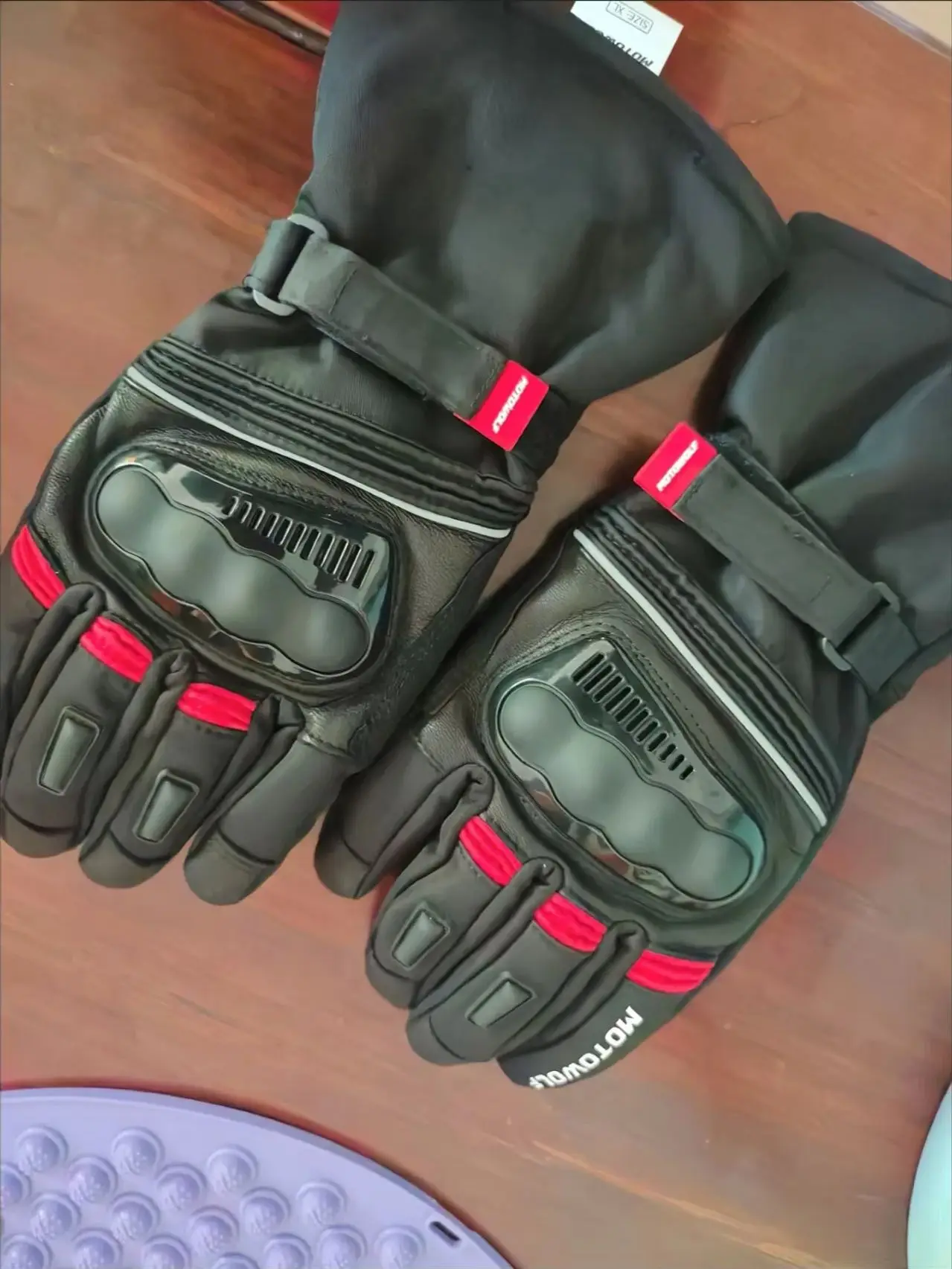 

Motowolf MX pro Winter Gloves Men Water-Resistant Windproof Thermal Fleece Motocross Gear Leather Riding Equipment Touchscreen