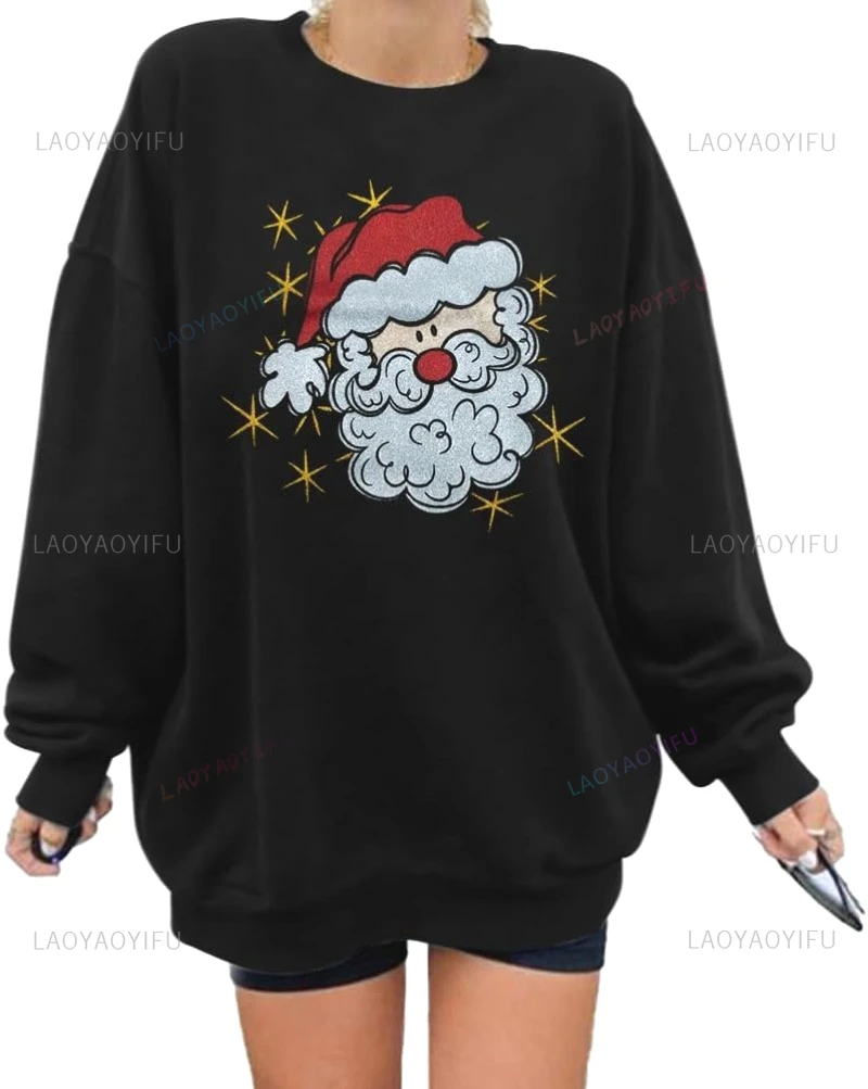 

Christmas Sweatshirt Snowman Funny Pattern Sweater Santa Sweatshirt Santa Jumper Christmas Hoodies Women's Hoodie Clothing