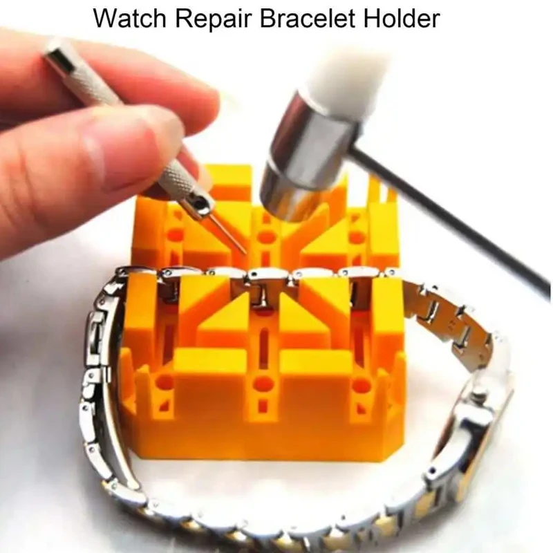 Watch Repair Bracelet Holder Crossed Different Slots Stable Plastic Watch Link Removal Support Holder for Watchmaker Tools