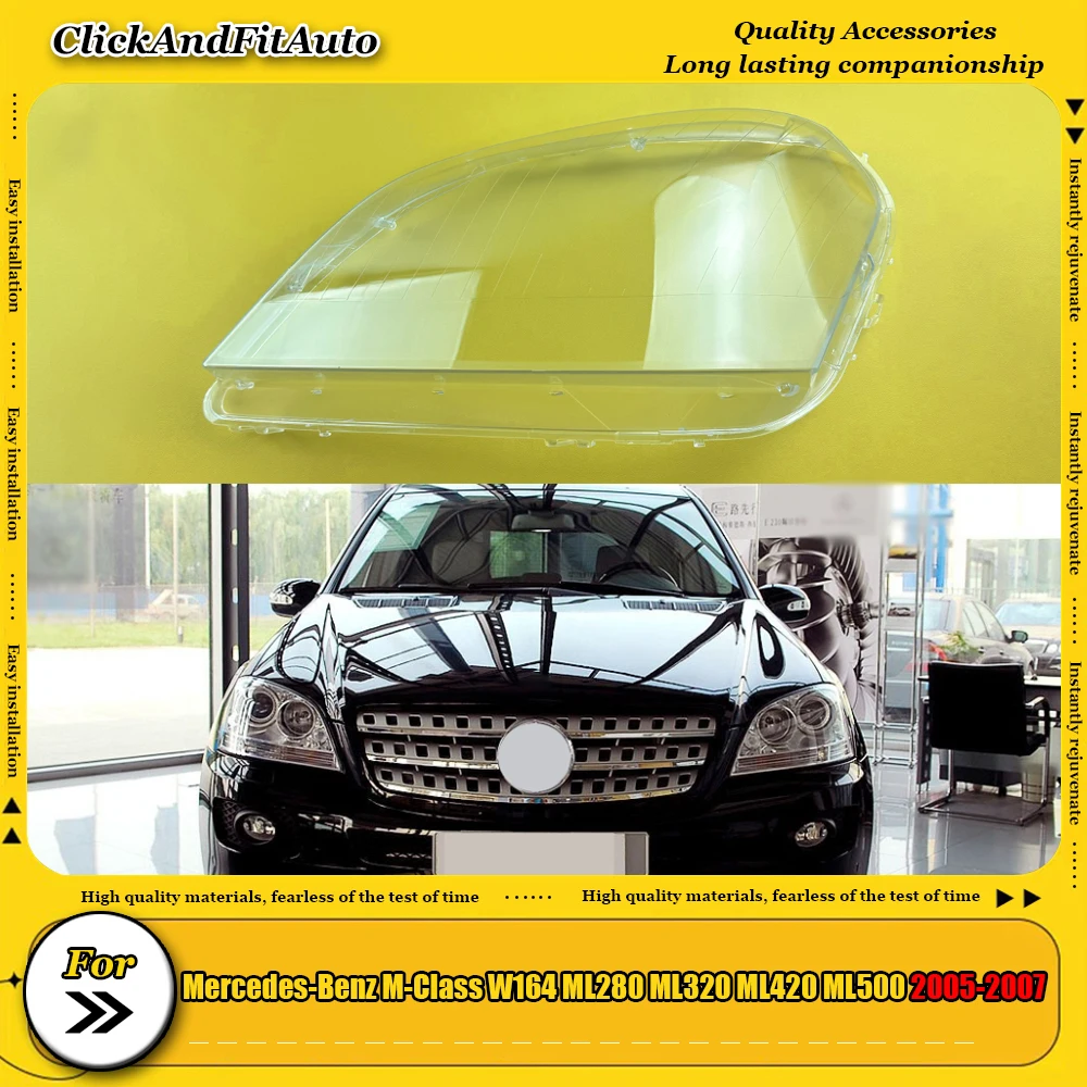 

For Mercedes-Benz M-Class W164 ML280 ML320 ML420 ML500 2005-2007 Headlamp Lamp Cover Headlight Shell Transparent Lampshade Lens