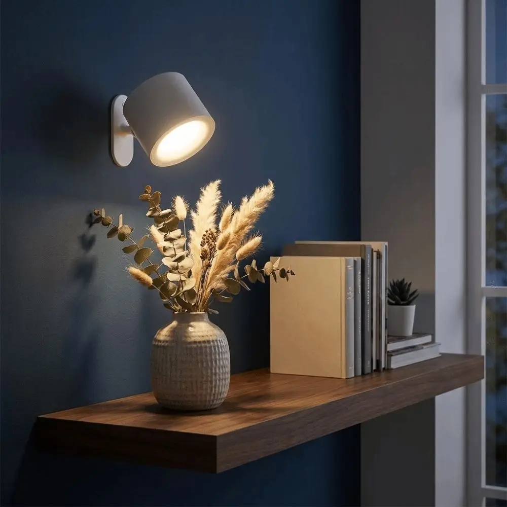 Magnetic Rechargeable Reading Light Non-Flickering LED Eye-Friendly Cordless Lamp Detachable Design Remote Control Wall Sconce