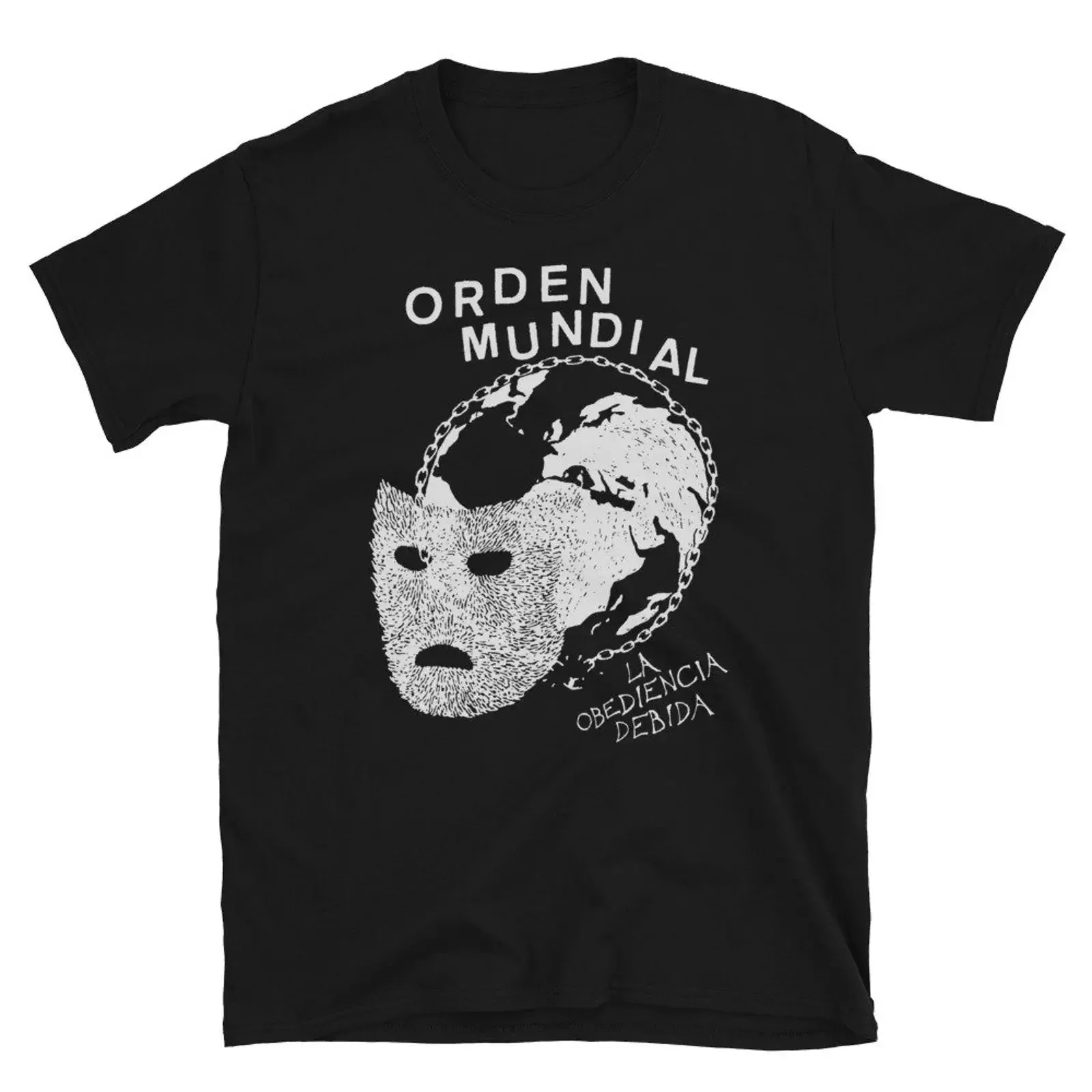 Camiseta ORDEN MUNDIAL La Obediencia Debida vintage lavada para uso diário, roupa versátil de designer gráfico, confortável