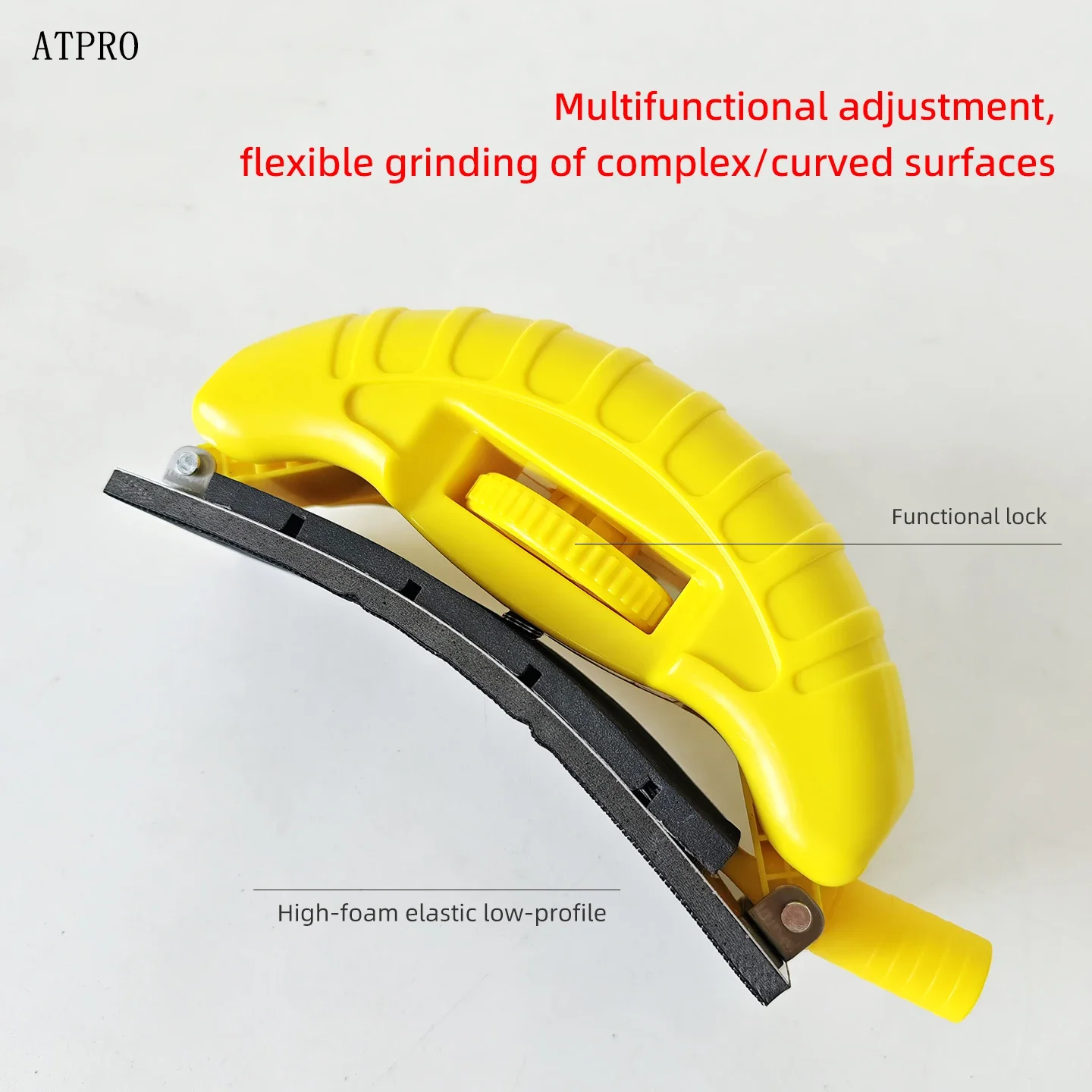 수동 샌딩 플레이트 70 198mm 스프링 훅앤루프 곡선형 조절 가능 자동차 도색용 사포