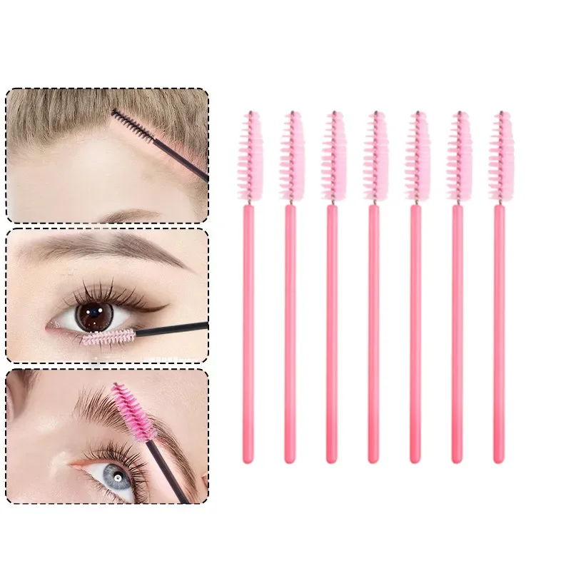 Brosses d'extension de cils, peigne pour les yeux cassés, baguettes de mascara réutilisables, applicateur cosmétique, outils de finition des cheveux, 50 pièces