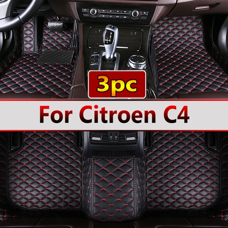 Custom Automotive Car Floor Mats For Citroen C4 2012 2013 2014 2015 2016 Auto Luxury Leather Men Women Car Mats Full Coverage