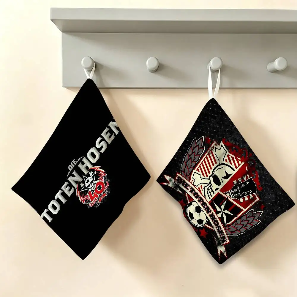 Punk Rock D-Die Toten Hosen Metal band Multi-scene Polyester Cotton Towel, Hanging Hand Wiping Cloth for Kitchen Bathroom Hotel