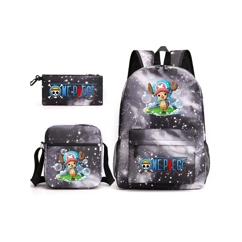 One Piece New Cartoon Student Schoolbag Large Capacity Waterproof Stain Resistant Lightweight Leisure Cute Backpack