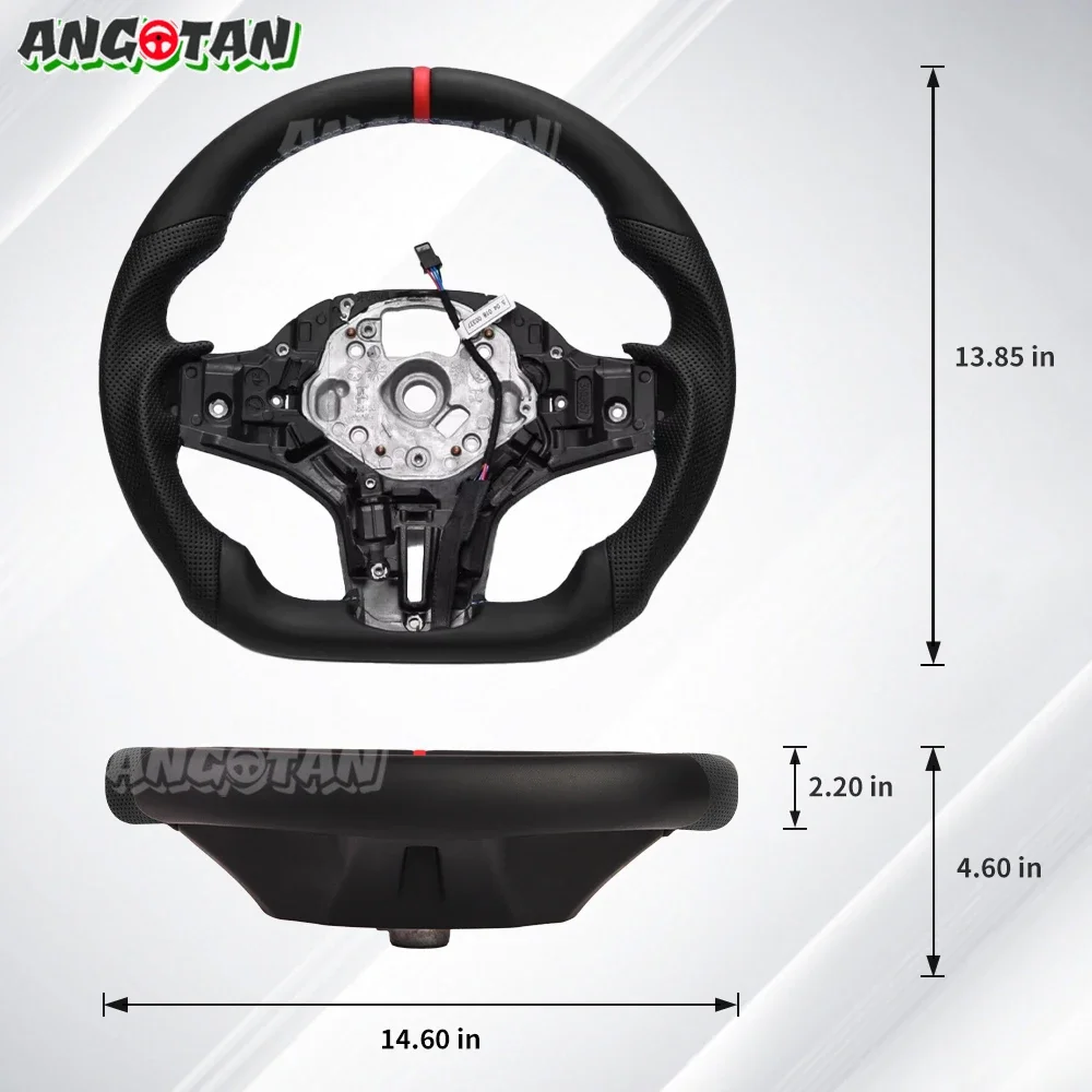 Skórzana kierownica do BMW G30 G20 G31 G38 G32 G11 G12 G14 G15 G16 G29 G01 G02 G05 G06 G07 F90 F91 F92 M5 M8 Akcesoria samochodowe