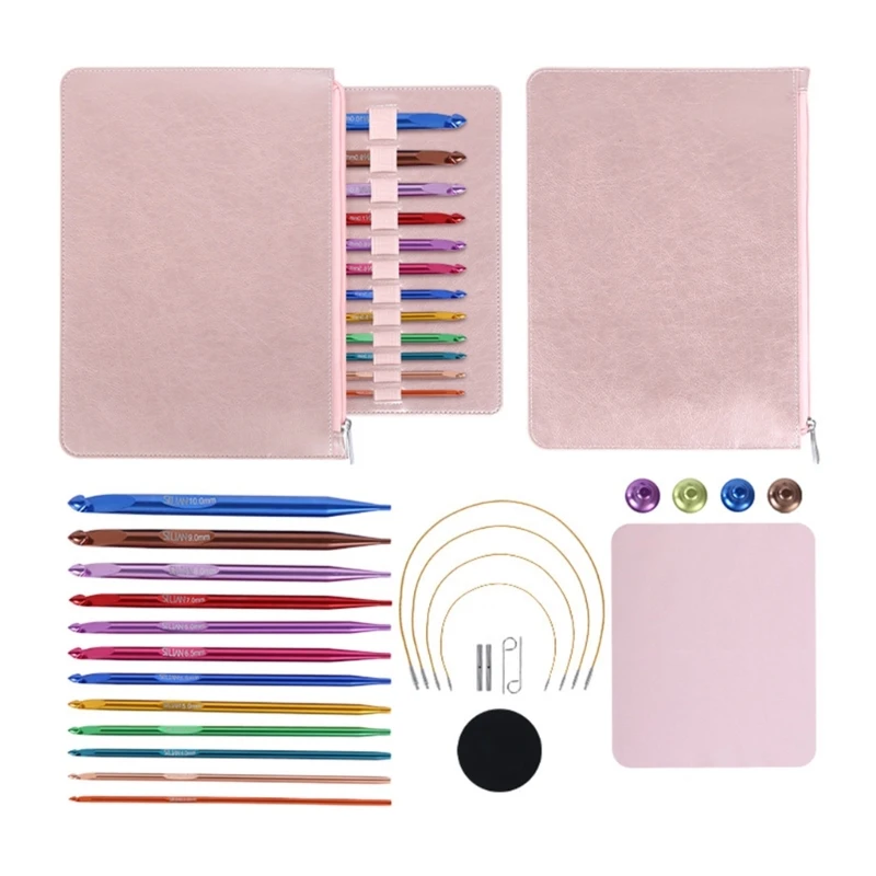 

12Pcs Tunisian Crochet Hook Set with Cable 3.0mm-10mm Tunisian Knitting Needle