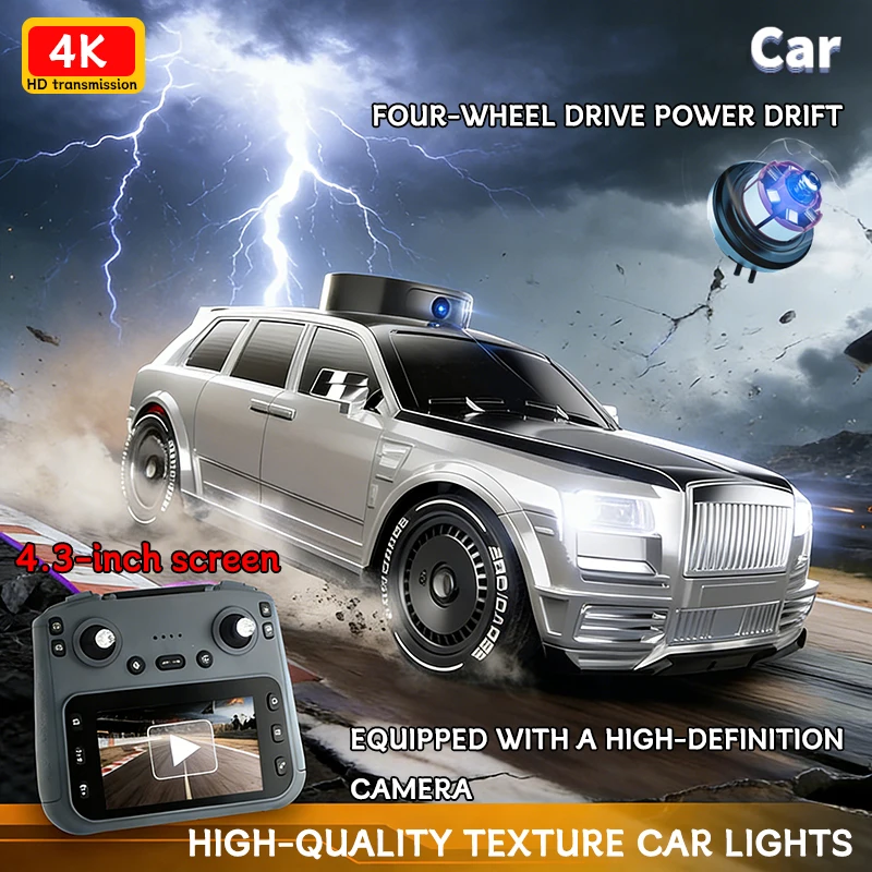 

Радиоуправляемые машинки 911S, 4,3-дюймовый большой экран, камера 4K HD, дрифт-машинка с управлением одной кнопкой, конструкция с подъемной камерой, светодиодная подсветка, детские подарки на Рождество.