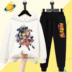 Naruto Ninju anime children hoodie set cartoon print Autumn/Winter long-sleeved sweatshirt Boy/girl trend casual style top gift