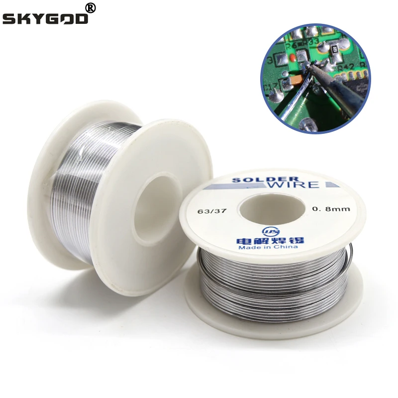 1~5pcs Solder Wire 0.8/1.0mm 50g/100g 63/37 Welding Wire 2% Flux Low Melting Point For Electric Soldering Iron