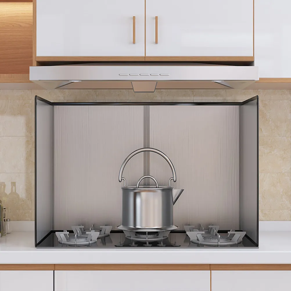 

Защитная панель от брызг масла для кухни, складная, из нержавеющей стали, теплоизоляционная, для плиты, кухонные принадлежности