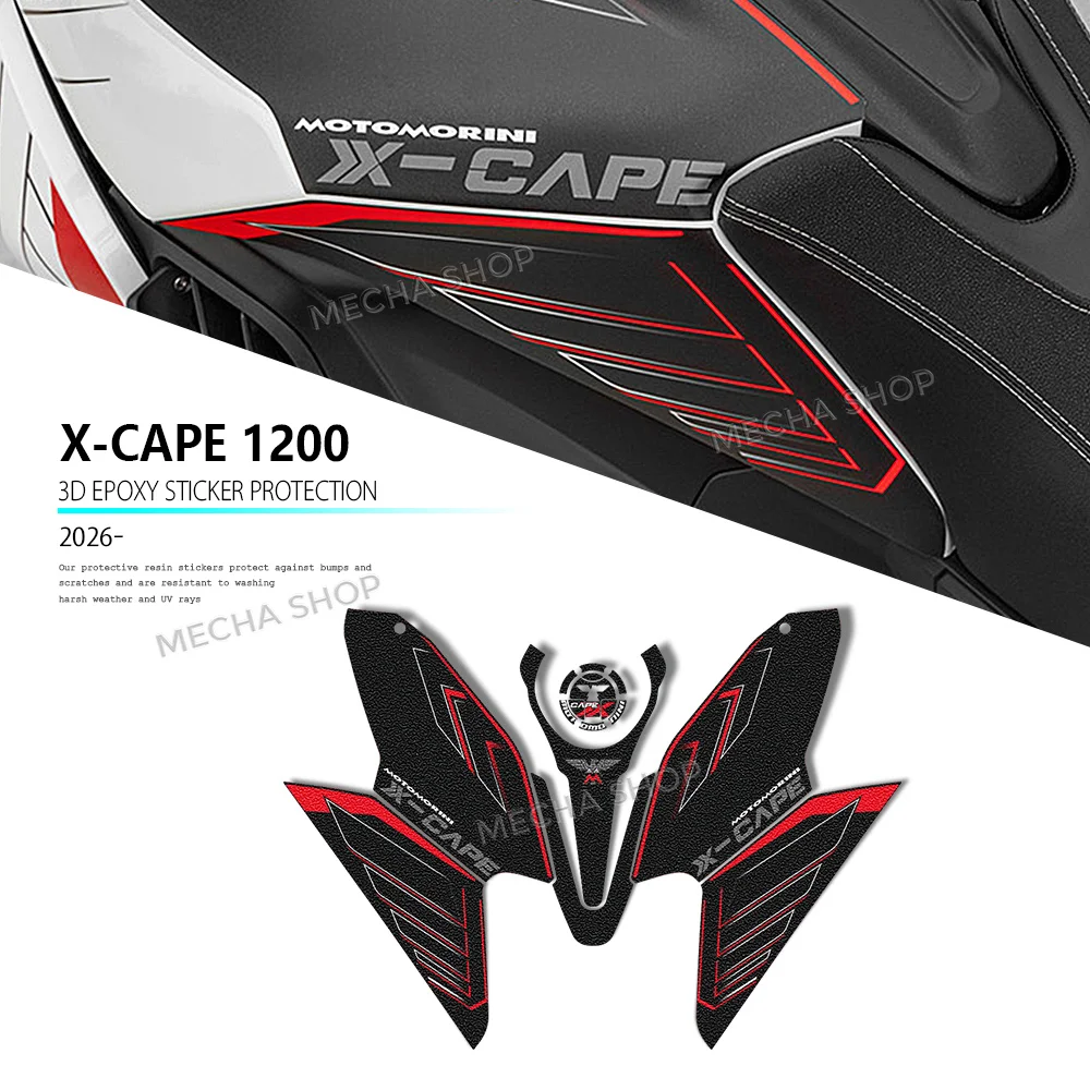 

For X-Cape 1200 2026 Tank Pad Sticker Motorcycle Fuel Tank Protection Decals