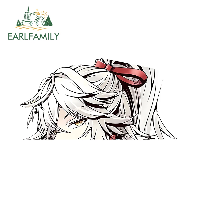 

EARLFAMILY 13cm x 6.8cm Honkai Star Rail Peeker Decals Jing Yuan Anime Peeking Stickers Waterproof Styling Car Accessories