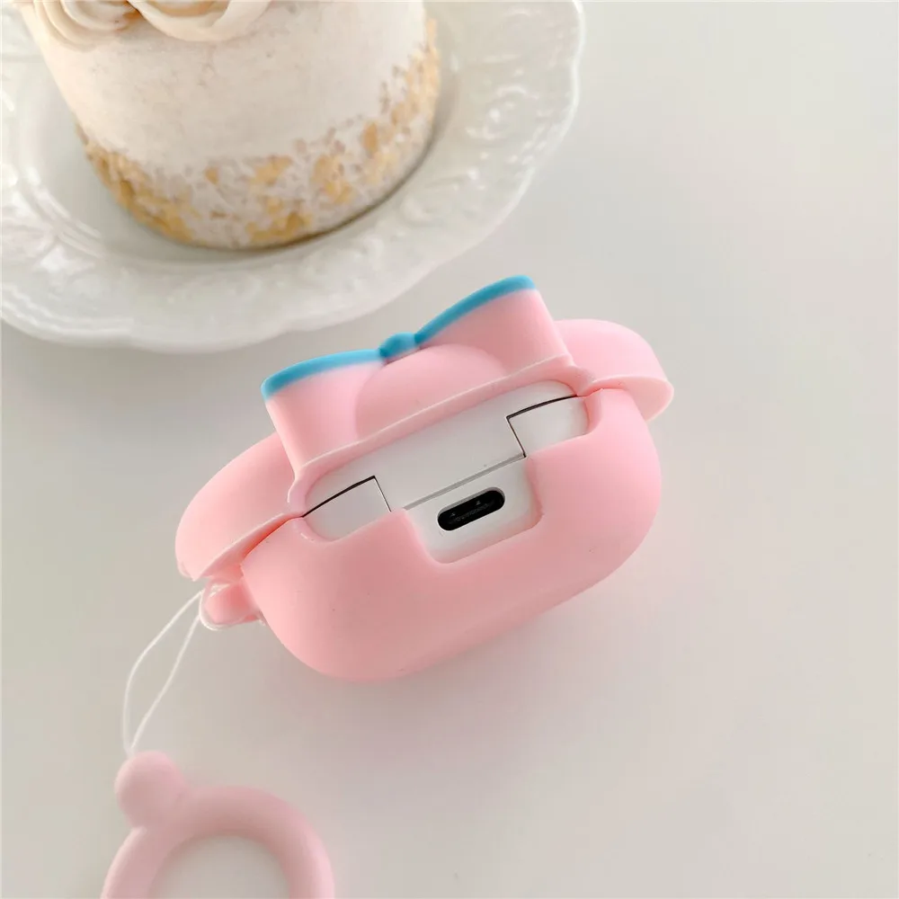 MINISO Hello Kitty Earphone Case Cover For Samsung Galaxy Buds Live/2Pro/FE Silicone Wireless Earbuds Protective Cover With Hook