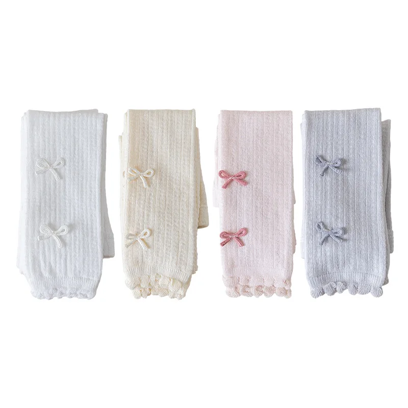 Baby Girls Summer Leggings Kids Thin Stockings Socks Children Bow School Student Uniform Princess Tights view 5