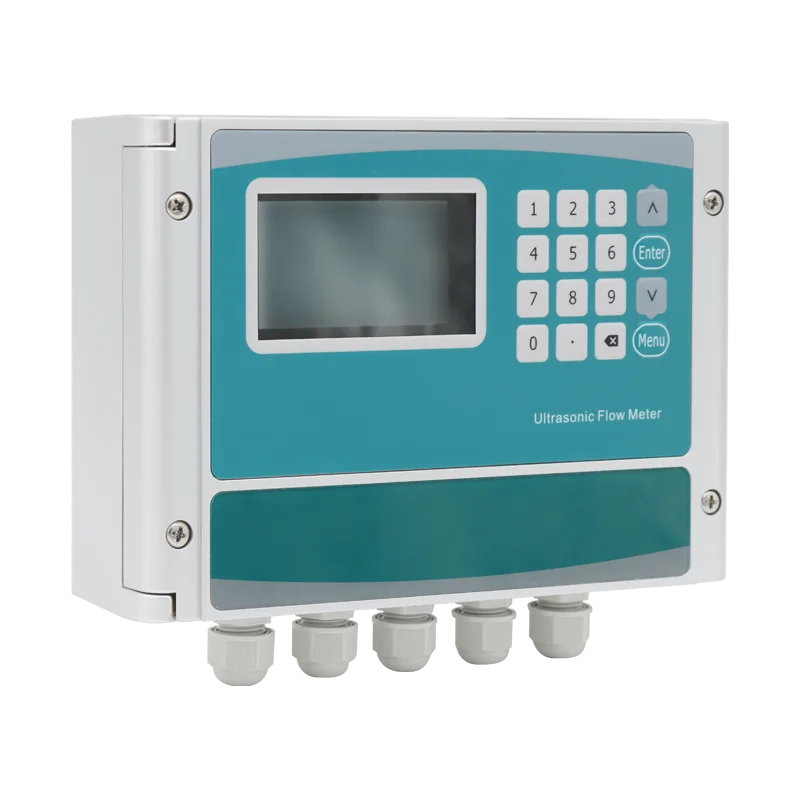 Wall-mounted design ultrasonic flow meter with clamp-on sensors