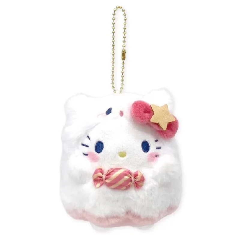 12Cm Cartoon Sanrio My Melody Spooky Halloween Candy Collection Plush Doll Keychain Pendant Kuromi Stuffed Holiday Gift Toys