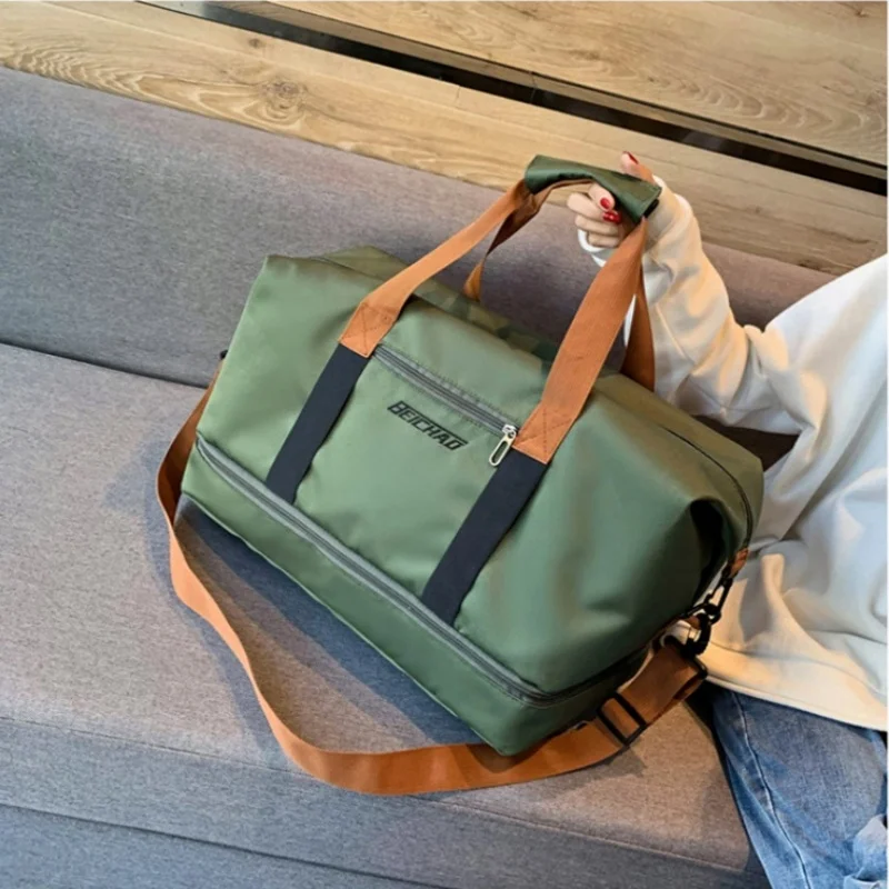 حقيبة لياقة بدنية ذات سعة كبيرة، حقيبة ظهر رياضية للسفر مقاومة للماء، حقيبة ظهر للسفر للجنسين، حزام كتف وحقيبة رياضية بمقبض