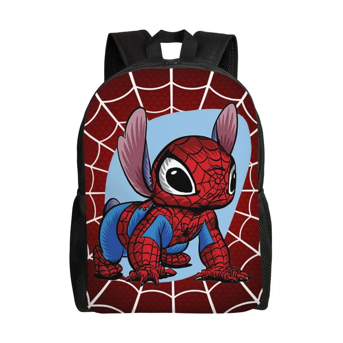 Custom 3D Printing Stitch Spider Man Anime Backpack Boys Girls School College Travel Bags Men Women Bookbag Fits 15 Inch Laptop