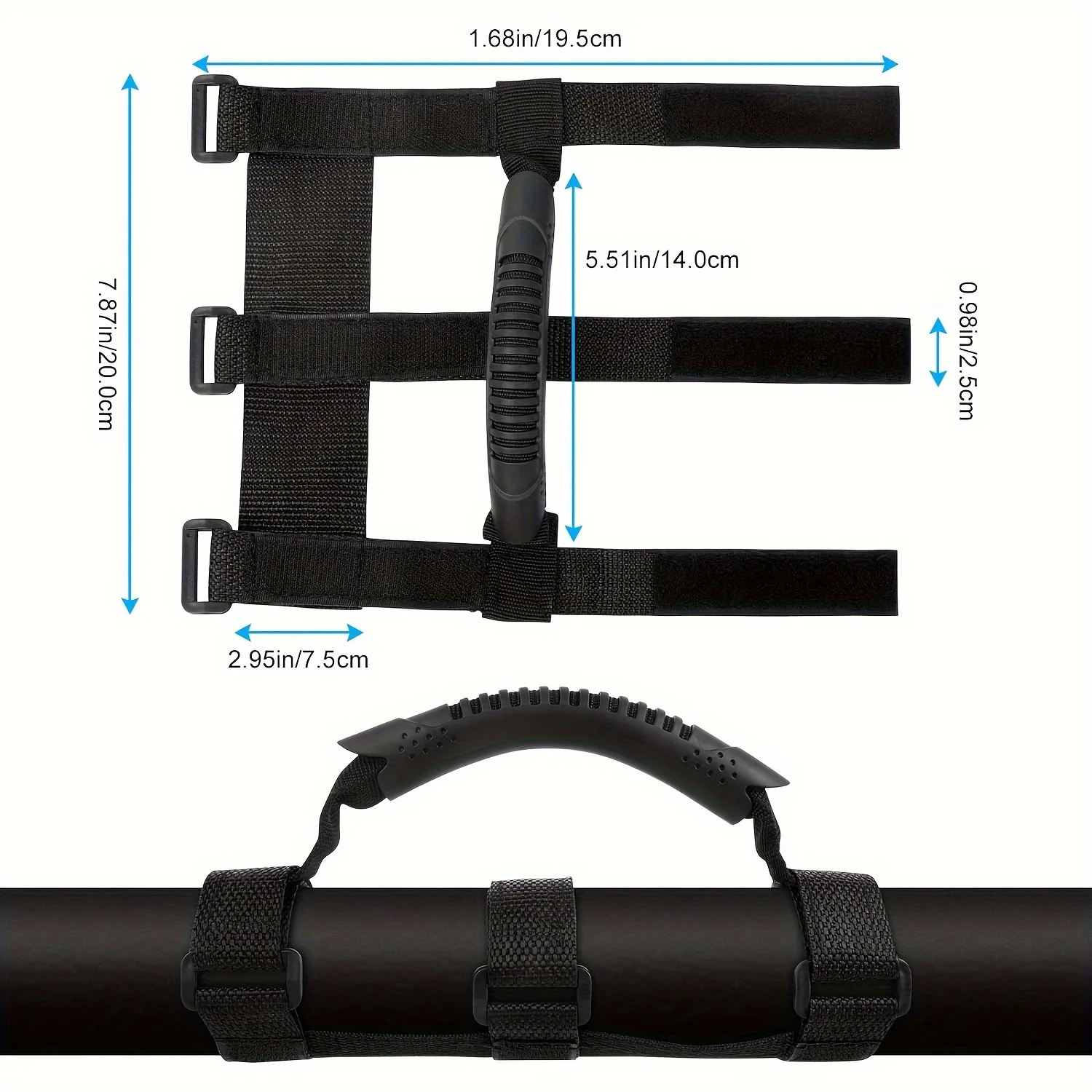 Set tali bahu + tali pembawa, 2 buah tali bahu Universal dapat disesuaikan untuk sepeda, aksesori skuter