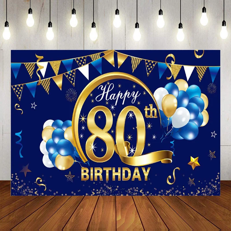 

80th Birthday Party Decoration Rose Gold Fabric Party Banner Photo Backdrop Photography Background Outdoor Garden Table Wall