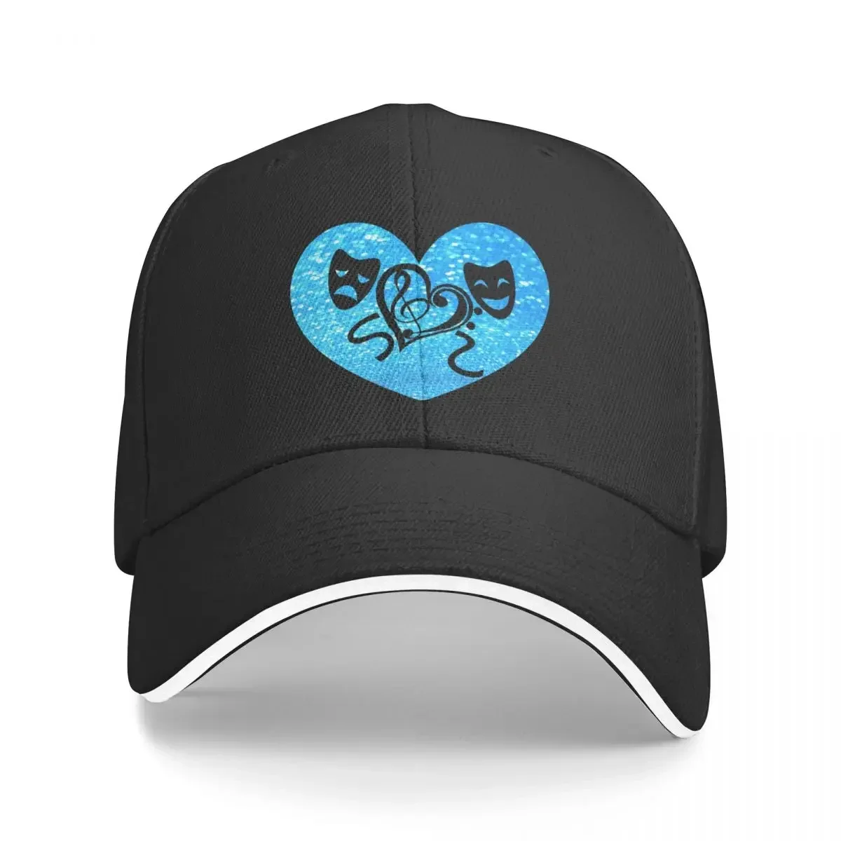 

I Heart Musical Thespian (Blue Glitter) Baseball Cap Sunhat Sports Cap Luxury Cap Baseball Men Women's