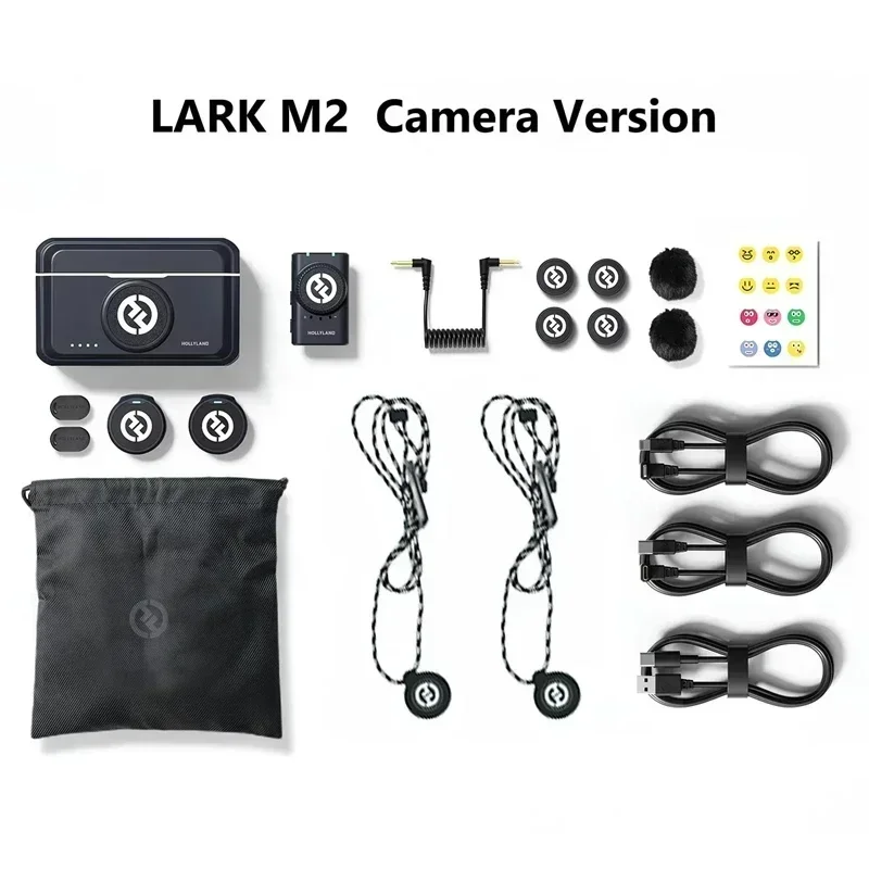 New in stock Lark M2 Photography Vlog 300m Range Noise Cancellation 30H Battery Phone Camera Wireless Lavalier Micropho