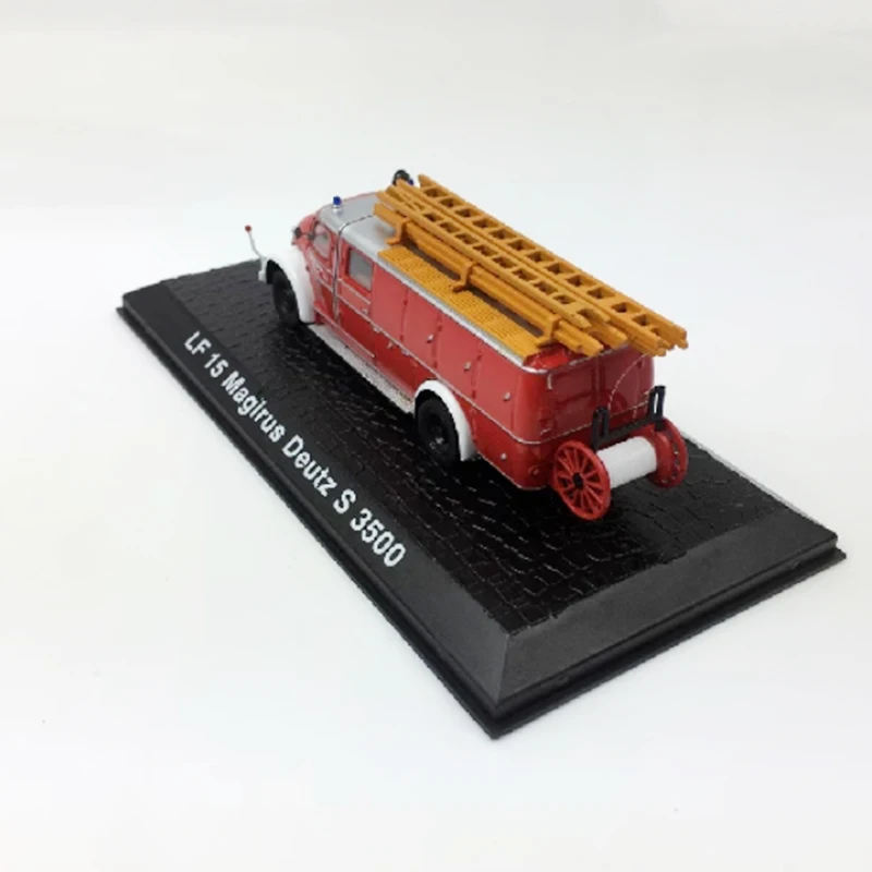 Diecast 1:72 Scale LF 15 Magirus Deutz S 3500 Fire Truck Alloy Model Completed Simulation Collection Car Boy Gift Toys Display